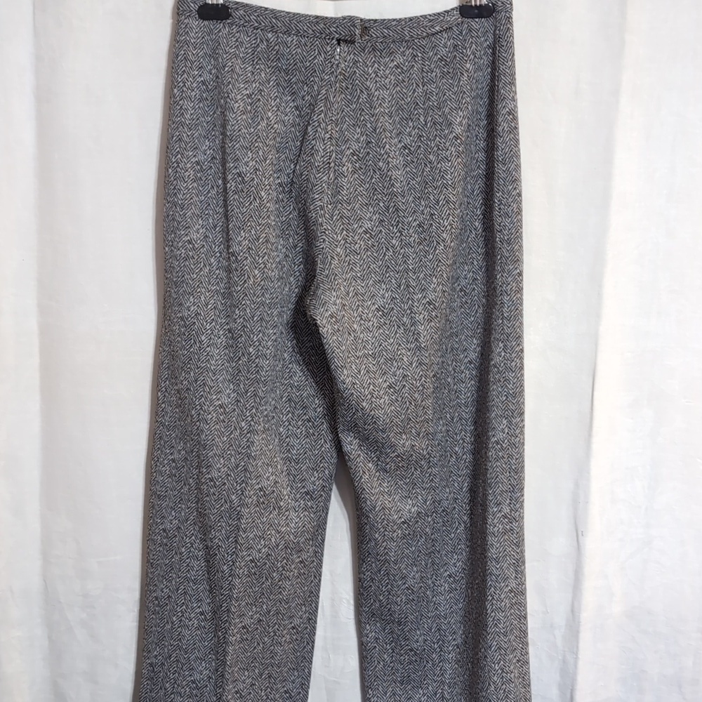 Handmade Grey Herringbone High Rise Straight Leg Pants Size 30 - Picture 4 of 4